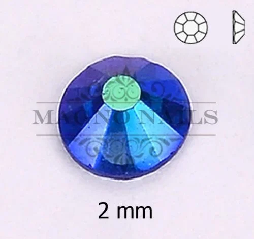 Glas Strasssteine rund - Saphire AB Nail Art Nails Nagel Nögel Nailart